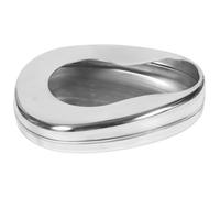 LRXIYODE Bassin de Lit en Acier Inoxydable 1,5 L Urinoir Portable pour Patients Alités et Personnes Âgées, Bassin de Lit Horizontal Sécuritaire et Facile à Nettoyer, Urinoir Infirmier