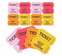 LRXIYODE Billets de Tombola 400 Pièces en Double Rouleau Billets Papier Rose Adaptés pour Kermesses, Mariages et Divertissements Inoubliables