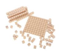 LRXIYODE Bloc de Comptage Mathématique en Bois 61 Pièces pour Élèves École Primaire, Matériel Éducatif pour Apprentissage des Mathématiques à Domicile et Démonstrations