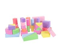 LRXIYODE Bloc Mousse Motricité Bébé, Blocs de Construction en Mousse Eva 52 Pièces, Jouet Éducatif pour Tout-Petits, Formes Géométriques, Anniversaire