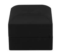 LRXIYODE Boîte à Bague de Fiançailles LED Lumineuse Noire 6,5 X 6 X 4,5 Cm Coffret à Bijoux Compact Éclairage Intérieur Porte-alliances pour Mariage, Saint-valentin et Demande en Mariage