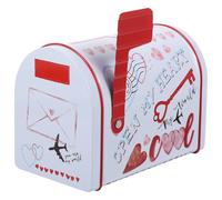 LRXIYODE Boîte à Bonbons en Fer-Blanc Blanc Boîte à Biscuits Festive en Métal Contenant à Bonbons pour Fêtes Multifonction pour Sucreries et Présents 1 Pièce