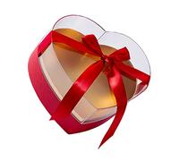 LRXIYODE Boîte à Fleurs Transparente Forme de Cœur pour Bouquet Coffret Cadeau Saint Valentin pour Roses et Petites Fleurs Présentoir pour Anniversaires et Occasions Couleur