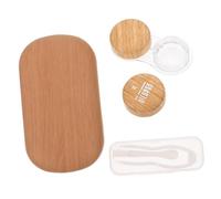 LRXIYODE Boîte à Lentilles de Contact Portable Étanche Cuir Vintage Grand avec Joint Anti-Fuite Étui de Rangement Compact pour Soins Oculaires Cadeau Pratique pour Porteurs de Lentilles