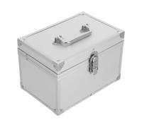 LRXIYODE Boîte à Outils en Alliage D'aluminium, Caisse à Outils Argentée, Double Couche, Grand Compartiment Intérieur, Portable, pour Documents et Contenu D’Outils, Photographes
