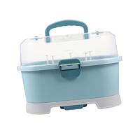 LRXIYODE Boîte De Rangement Biberons Grosse Taille, Conteneur Égouttoir à Biberons En Pp Bleu Océan Pour Bébé, Portable, Détachable Et Drainante, Organiseurs De Séchoir Pour Accessoires D’allaitement