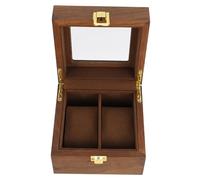 LRXIYODE Boîte de Rangement Montres en Bois Foncé Élégante avec Emplacements et Coussins Amovibles Organisateur Montres Pratique et Protecteur pour Collection de Bracelets