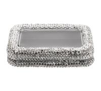 LRXIYODE Boîte de Rangement pour Médiators de Guitare en Fer Strass Étui Portable Fenêtre Transparente Couvercle Anti-Poussière Organiseur Compact pour Guitare Acoustique Basse et