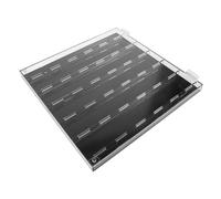 LRXIYODE Boîte de Rangement Transparente pour Médiators Guitare 36 Emplacements Anti-Rayures Format Compact 245x240x22 Mm Étui Léger et Transportable pour Concert et Studio
