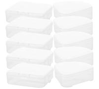 LRXIYODE Boîte Porte-éponge De Maquillage Triangle Et Carré, Lot de 10 Pièces, Plastique Léger, Portable, pour Rangement Cosmétique Voyage Et Maison