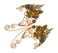 LRXIYODE Boucles D'oreilles Manchettes Elfe sans Piercing en Métal Doré, Accessoire Élégant pour Femmes, Design Unique et Artisanat pour Occasions Spéciales