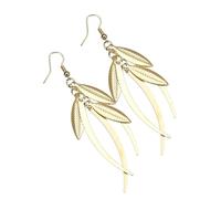 LRXIYODE Boucles D'oreilles Pendantes Résistantes aux Rayures et Difficiles à Casser en Alliage Or de Feuille pour Femmes pour Anniversaire ou Relations Publiques