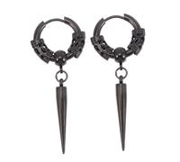 LRXIYODE Boucles Oreilles Hommes Punk Alliage Boucles Oreilles Pendantes à Pointes Vintage Accessoires Hip Hop pour Homme Au Style Edgy