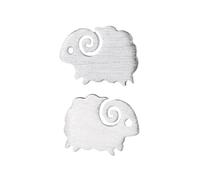 LRXIYODE Boucles Oreilles Mouton Argentées Simples et Fraîches Bijoux Oreilles pour Filles Design Animal Adorable Texture Raffinée et Charme Discret