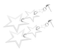 LRXIYODE Boucles Oreilles Pendantes Étoile Géométrique Métal Élégantes et Minimalistes pour Femme Mode Quotidienne et Occasions Spéciales