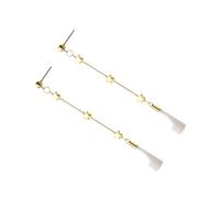 LRXIYODE Boucles Oreilles Pendantes Étoile Inoxydable Doré Bijoux Élégants pour Femmes Anti-perte pour Écouteurs Cadeau Charmant pour Occasions Spéciales