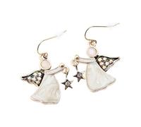 LRXIYODE Boucles Oreilles Pendentif Ange Délicates pour Fille Design Créatif Légères et Confortables Cadeau Anniversaire Original