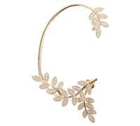 LRXIYODE Boucles Oreilles Zircon Réutilisables Métal Clip Oreille Droite sans Piercing Manchette Élégante pour Femmes et Filles Bijoux de Fête et Mariage