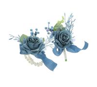 LRXIYODE Bracelet De Fleurs Artificielles Ensemble De Corsage De Célébration Décoration De Main De Mariée Pour Mariage Rustique Et Autres Événements