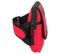 LRXIYODE Bracelet de Sport Elastique avec Poche Téléphone Rouge Large Respirant et pour Course Fitness Unisexe Adapté Aux Smartphones