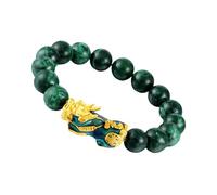 LRXIYODE Bracelet Feng Shui Jade Changeante avec Pendentif Dragon Protecteur Accessoire Élégant et Élastique pour Femme Cadeau Personnalisé et Style Unique