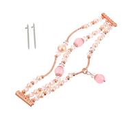 LRXIYODE Bracelet Montre Agate pour Montre Connectée Bracelet de Rechange Élégant et Intelligent Confortable et Facile à Remplacer Compatible avec Fitbit Modèle Intelligente Quartz Rose