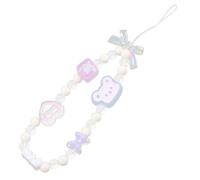 LRXIYODE Bracelet Téléphone Mignon avec Perles Dragonne Anti-perte pour Téléphone Portable Kawaii pour Caméra et Clé USB Corde Tour de Cou Pratique