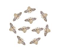 LRXIYODE Breloques pour Ongles en Alliage 10Pcs Forme Abeille 3D Vintage Décorations Nail Art pour Fêtes et Maquillage Style Rétro Exquis
