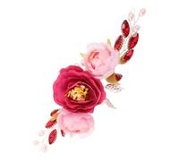 LRXIYODE Bride Hair Vine With Realistic Peony Flowers Lightweight Floral Headband Wedding Hair Accessories For Brides Romantic Chinese Style Bridal Wreath For Weddings Proms