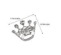 LRXIYODE Broche Couronne Diadème Scintillant Argenté 15 Pièces En Alliage, Accessoire Décoratif Féminin Pour Mariage, Banquet Et Anniversaire, Mini Taille Élégante