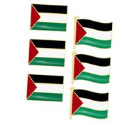 LRXIYODE Broche Drapeau Palestinien Métal Épingle 6 Pièces Accessoires Hommes Femmes Mode Vêtement Multifonction Patriotique Forme Carrée Et Flottante