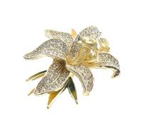 LRXIYODE Broche En Cristal Fleur Ancienne Décorative, Bijou En Métal Élégant Pour Femme, Accessoire Mode Polyvalent Pour Costume, Robe, Revers, Taille Petite Unique
