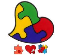 LRXIYODE Broches Ravissantes en Métal Puzzle 4pcs, Décoratives et Faciles à Poser, pour Paquet à Dos et Vêtements Lors de Loisirs Créatifs