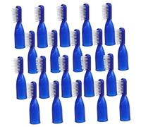 LRXIYODE Brosse à Dents De Prison Mini Brosse à Dents Porte-doigts Lot De 20 Plastique Bleu Taille Petite Usage Portable Nettoyage Spécial Détenus Sûreté