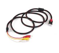 LRXIYODE Câble Adaptateur Vidéo 1,5 M vers 3 Connecteurs Audio-vidéo en Plastique et Métal, Supporte 480p et Bitstream, pour Son Stéréo et Multi-canal