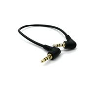 LRXIYODE Câble Audio Double Coudé Mâle Mâle Rallonge Jack Stéréo pour Voiture et Appareils avec Connecteur Jack Transmission Sonore sans Perte