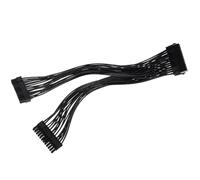 LRXIYODE Câble d'alimentation Double 24 Broches ATX Synchrone Noir, Rallonge d'alimentation 1 en 2 pour Alimentation DC 3,3v-12v, Répartiteur Électrique pour Cartes Graphiques Multicanaux