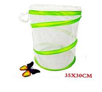 LRXIYODE Cage à Insectes Pliable PVC Blanc Habitat pour Observer Les Insectes Et Chenilles Filet Aéré pour Flux Air Facile à Transporter Utiliser Extérieur