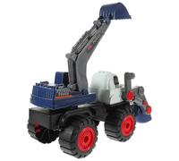 LRXIYODE Camion de Chantier Excavatrice Bleu Transformable Modèle Réduit en Plastique pour Garçon et Filles Véhicule de Chantier Miniature Éducatif Interactif pour Garçons