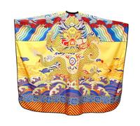 LRXIYODE Cape de Coiffure Chinoise Jaune Dragon Légère et Portable Cape Barbier Décorative pour Salon et Domicile