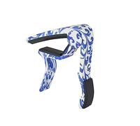 LRXIYODE Capodastre Folk Bleu et Blanc Porcelaine Accessoire Durable Rapide sans Déranger Laccordage Compatible Guitare Électrique et Folk