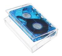 LRXIYODE Cassette Audio Vierge Transparente Bleue 40-60, Lot pour Enregistrement Vocal et Musical, Compatible Magnétophones, Interviews, Discours et Décoration Vintage