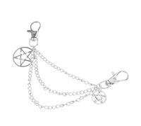 LRXIYODE Chaîne De Chaussure Métallique Décorative Étoile à Cinq Branches En Alliage Blanc K, Accessoire Pour Baskets Femmes Et Hommes, Bijou Western Cowgirl Pour Personnalisation Et Style