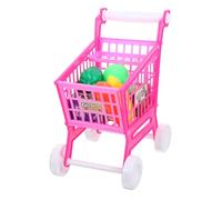LRXIYODE Chariot de Courses Garçon Fille Simulé Rose avec Légumes Caddie Mini pour Garçon Fille Éducatif de Coordination et Rangement