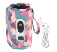 LRXIYODE Chauffe-biberon Portable Camouflage Rose Pour Bébé Régulation 5 Vitesses, Enveloppe Chauffante Résistante, Alimentation Usb, Voyage Et Extérieur, Lot Câble De Données Et Boîte Colorée Simple