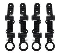 LRXIYODE Clip de Garde-Boue en Plastique Noir, Fixation Facile 4pcs Support Robuste Anti-éclaboussures pour Jambe de Vélo Arrière pour VTT et Vélos de Route