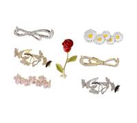 LRXIYODE Clips De Chaussures Élégants En Alliage Pierres Précieuses, Lot De 7 Accessoires Bijoux Mix Pour Femmes, Décoration Suspendue Diy, Usage Quotidien Et Fêtes