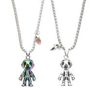 LRXIYODE Collier de Couple Magnétique Astronaute, Pendentifs Assortis pour Lui, Couples Légers en Matériau Sûr, Présent Saint-valentin Symbolisant Lien et Amour Partagé