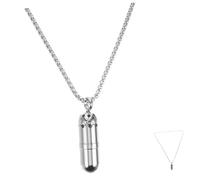 LRXIYODE Collier Pendentif Capsule Parfum Acier Inoxydable Diffuseur Dhuiles Essentielles Chaîne Fine pour Femme Élégant Personnalisable pour Anniversaire et Fêtes