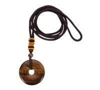 LRXIYODE Collier Pendentif en Pierre Naturelle Cristal et Œil de Tigre Style Vintage Rétro Bijou Décoratif pour Femme Accessoire Pull Bijoux en Pierres Précieuses pour Usage Quotidien